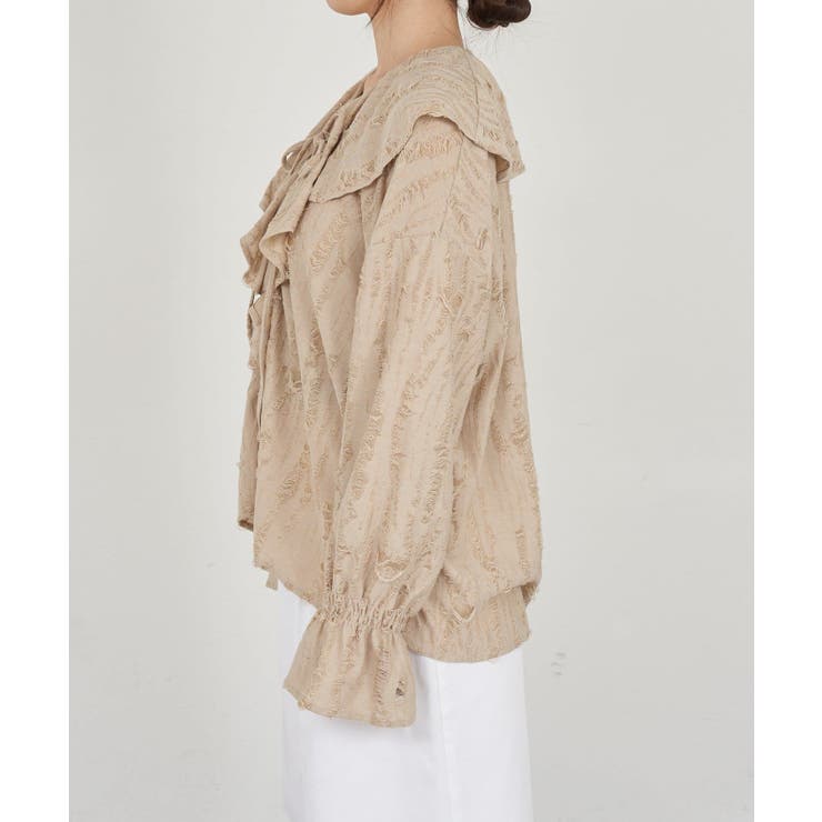 【SHENERY】ニュアンスフリルカラーブラウス | PAL GROUP OUTLET | 詳細画像33 