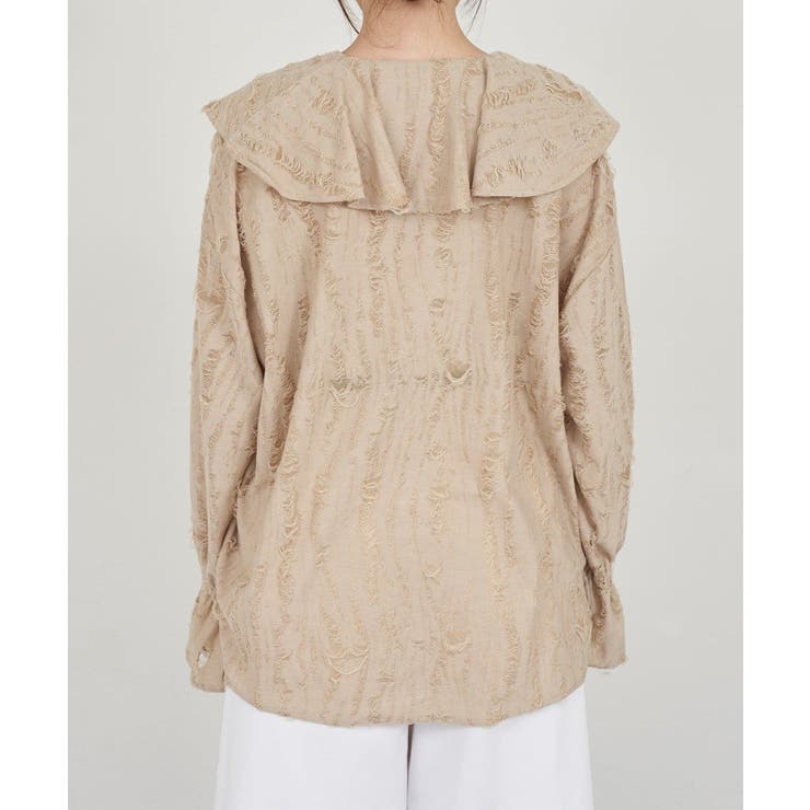 【SHENERY】ニュアンスフリルカラーブラウス | PAL GROUP OUTLET | 詳細画像34 