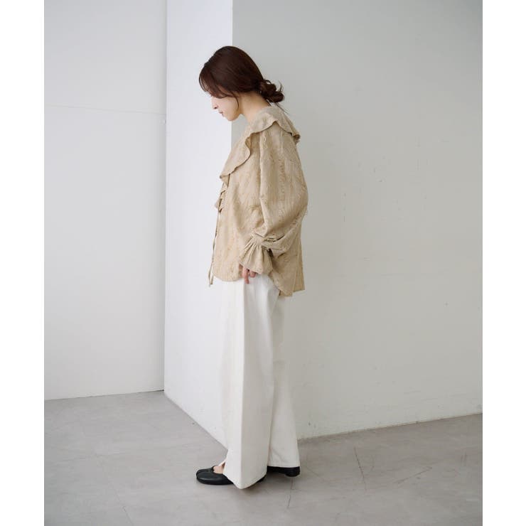 【SHENERY】ニュアンスフリルカラーブラウス | PAL GROUP OUTLET | 詳細画像19 