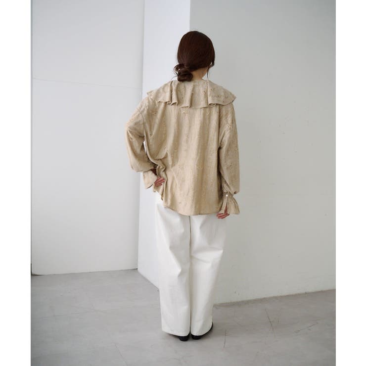 【SHENERY】ニュアンスフリルカラーブラウス | PAL GROUP OUTLET | 詳細画像20 