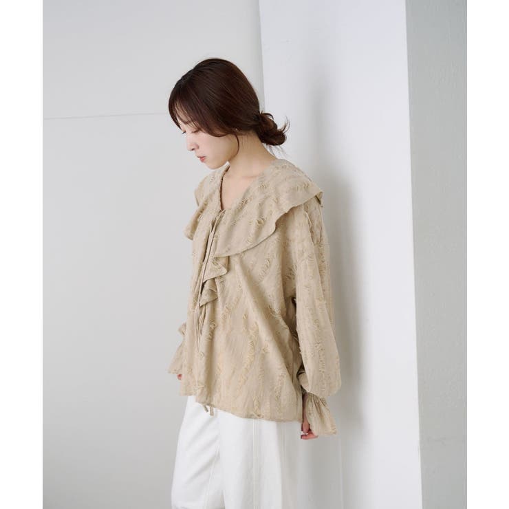 【SHENERY】ニュアンスフリルカラーブラウス | PAL GROUP OUTLET | 詳細画像23 