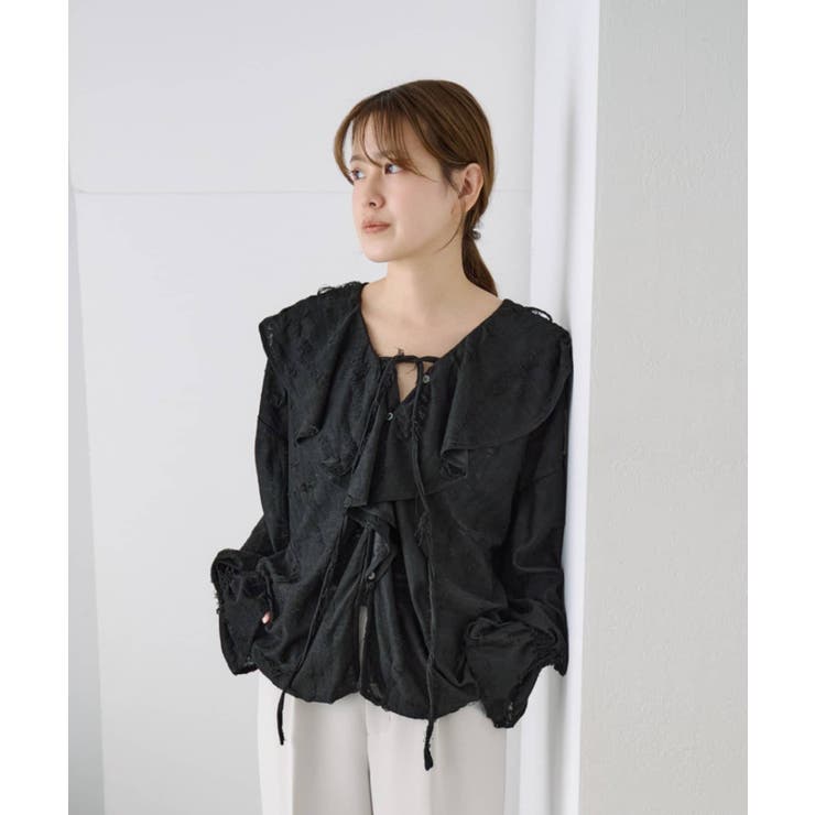 【SHENERY】ニュアンスフリルカラーブラウス | PAL GROUP OUTLET | 詳細画像44 