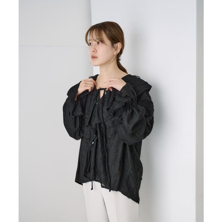 【SHENERY】ニュアンスフリルカラーブラウス | PAL GROUP OUTLET | 詳細画像45 