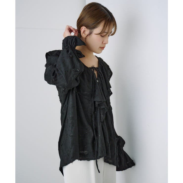 【SHENERY】ニュアンスフリルカラーブラウス | PAL GROUP OUTLET | 詳細画像47 