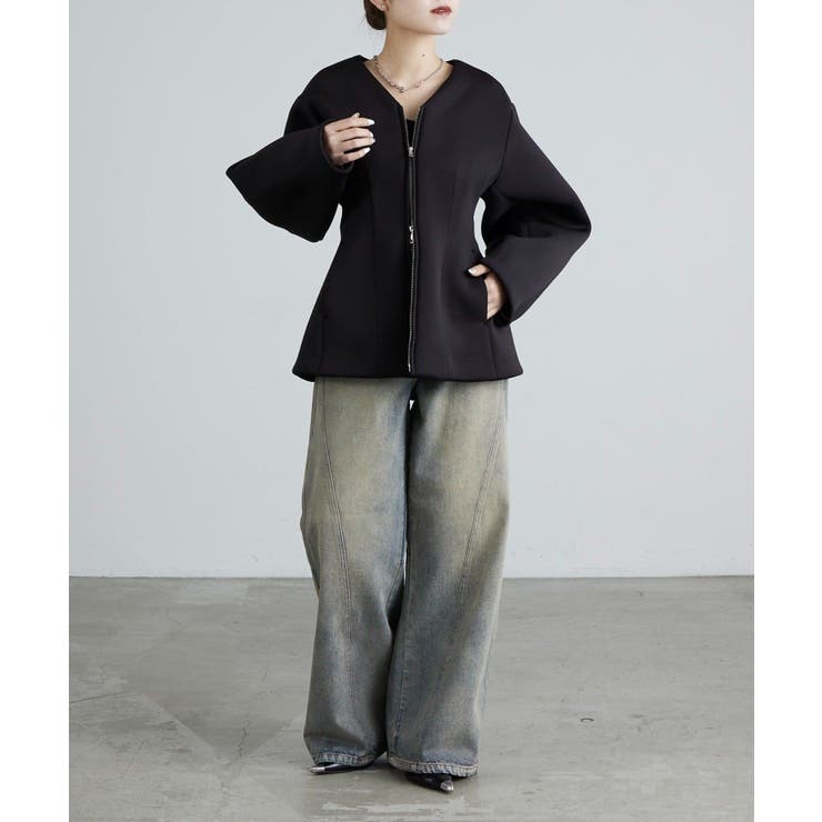 【Lui's】ダンボールシェイプWZIPJKT | PAL GROUP OUTLET | 詳細画像4 