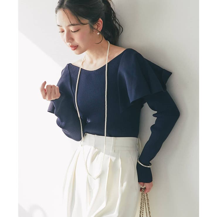 NVY | 【La boutique BonBon】ラッフルフリルニット | PAL GROUP OUTLET