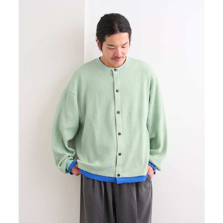 【Kastane】BM ワッフルフェイクレイヤードカーディガン | PAL GROUP OUTLET | 詳細画像14 