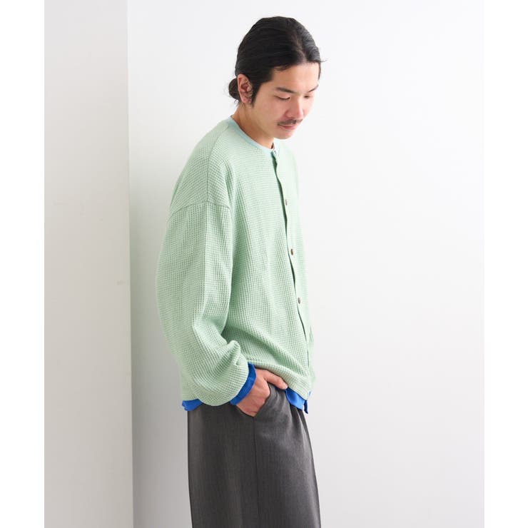 【Kastane】BM ワッフルフェイクレイヤードカーディガン | PAL GROUP OUTLET | 詳細画像15 