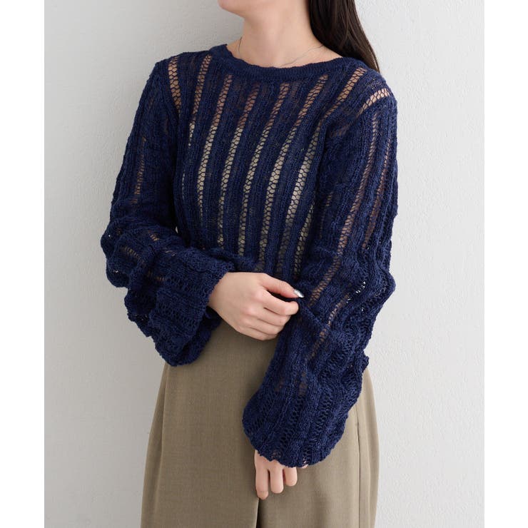 NVY | 【Kastane】B ルーズスリーブニットプルオーバー | PAL GROUP OUTLET