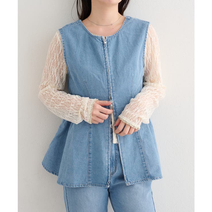 L BLU | 【Kastane】B デニムペプラムビスチェ | PAL GROUP OUTLET