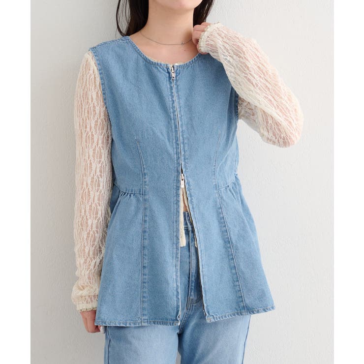 【Kastane】B デニムペプラムビスチェ | PAL GROUP OUTLET | 詳細画像1 