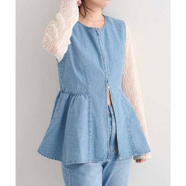 【Kastane】B デニムペプラムビスチェ | PAL GROUP OUTLET | 詳細画像2 