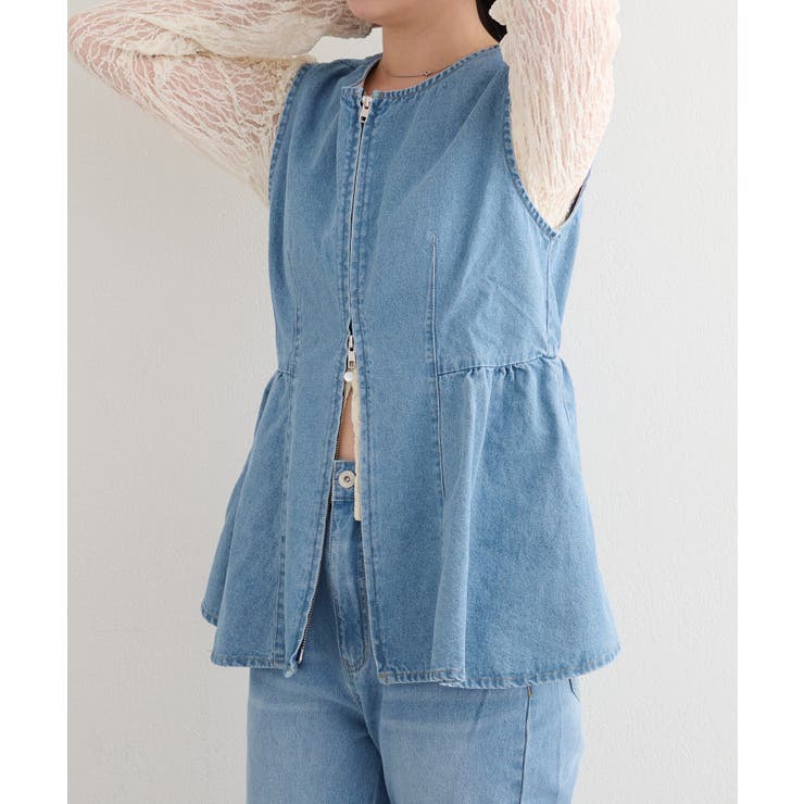 【Kastane】B デニムペプラムビスチェ | PAL GROUP OUTLET | 詳細画像3 