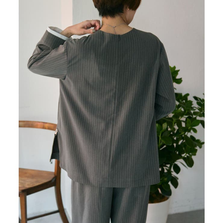 【ear PAPILLONNER】ピンストライプトップス【SUM1 STYLE】 | PAL GROUP OUTLET | 詳細画像3 