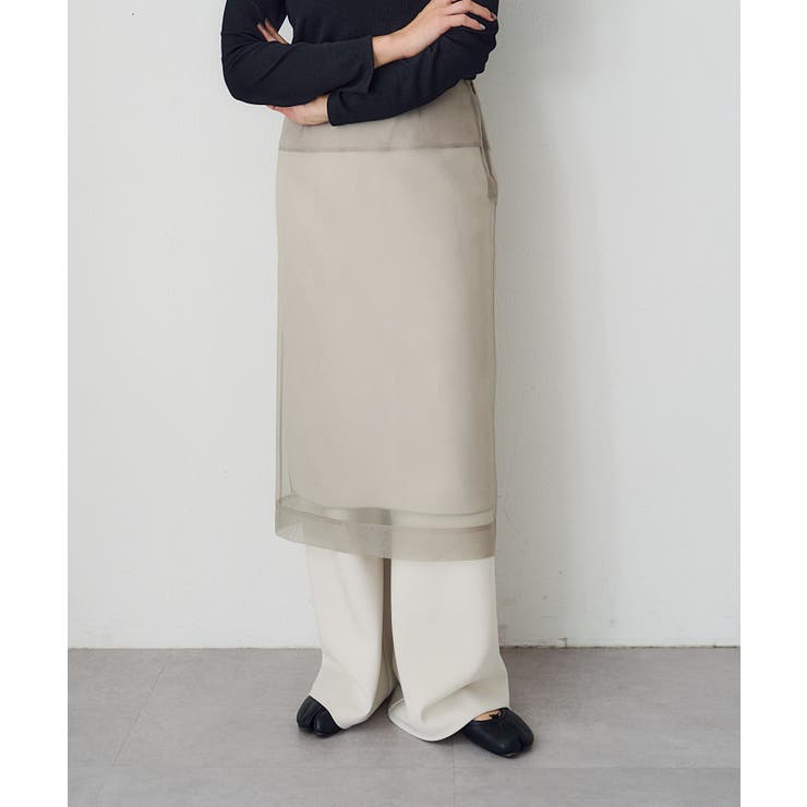 BEG | 【SHENERY】4WAYダブルレイヤードスカート | PAL GROUP OUTLET