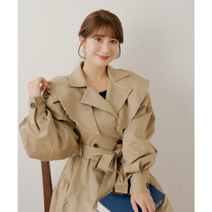 【Chico】2WAYBIGカラーパワショルトレンチCT | PAL GROUP OUTLET | 詳細画像7 