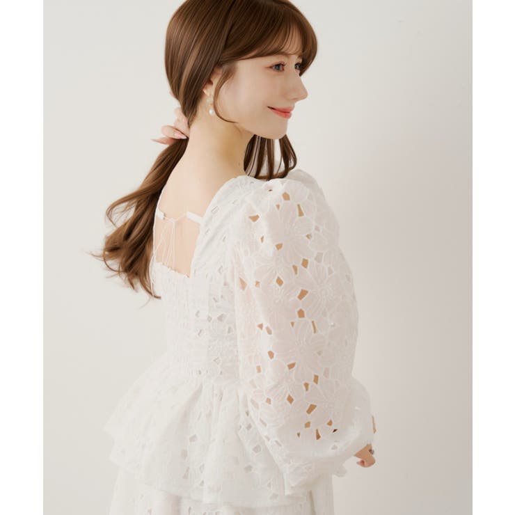 【Chico】パワショルレースペプラムOP | PAL GROUP OUTLET | 詳細画像10 