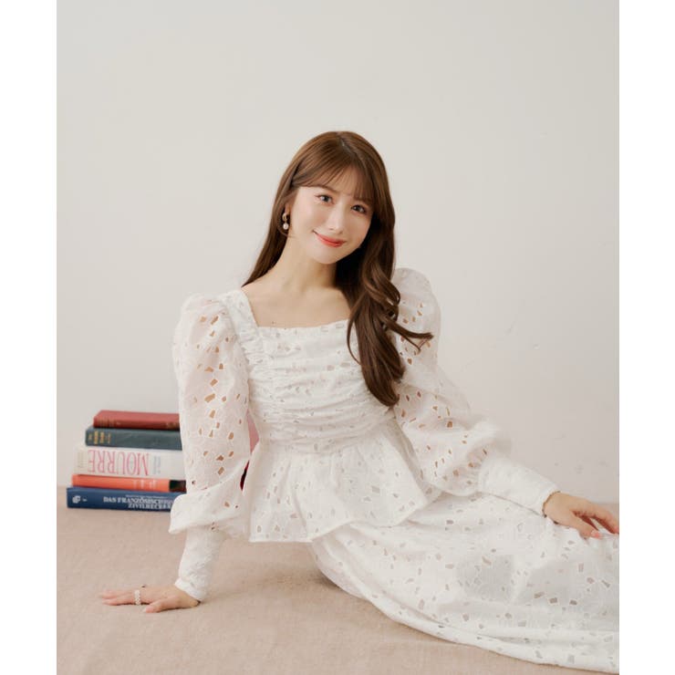 【Chico】パワショルレースペプラムOP | PAL GROUP OUTLET | 詳細画像7 