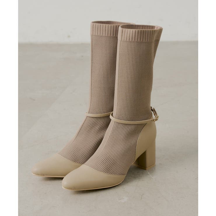 BEI | 【Chico】ソックスヒールブーツ | PAL GROUP OUTLET