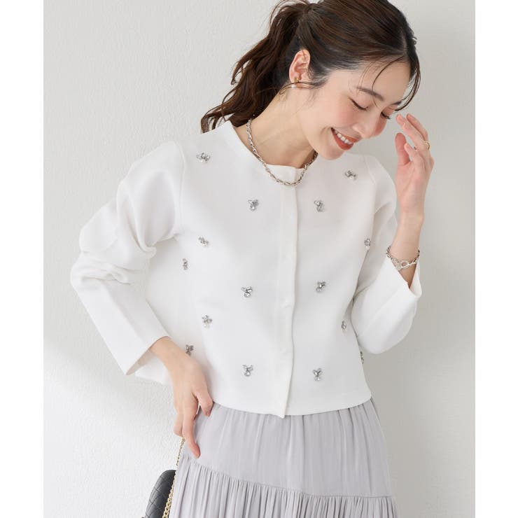 WH | 【La boutique BonBon】ビジュー刺繍スポンディッシュJK… | PAL GROUP OUTLET