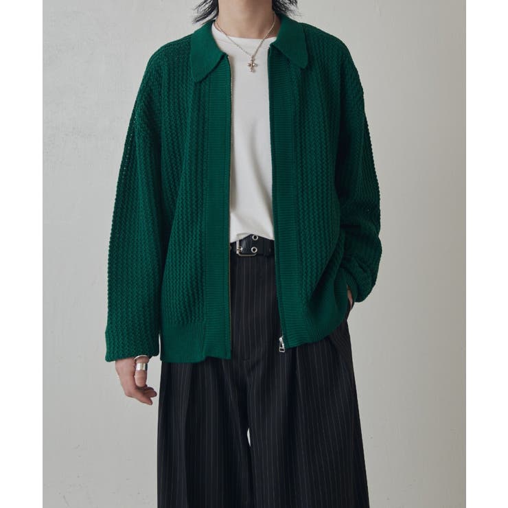 GRN | 【Lui's】リリーヤーンジップニットブルゾン | PAL GROUP OUTLET
