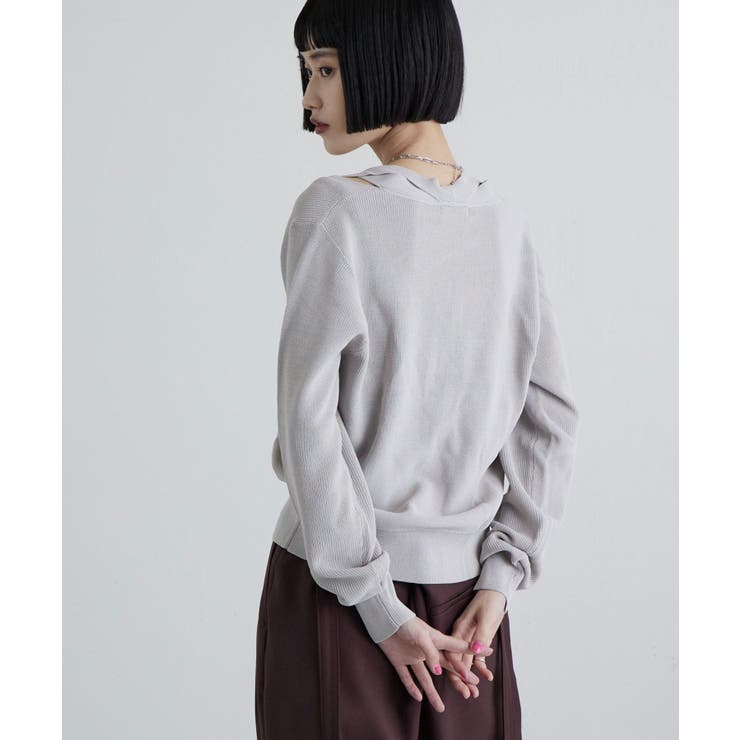 【Lui's】襟デザインVカーディガン | PAL GROUP OUTLET | 詳細画像7 