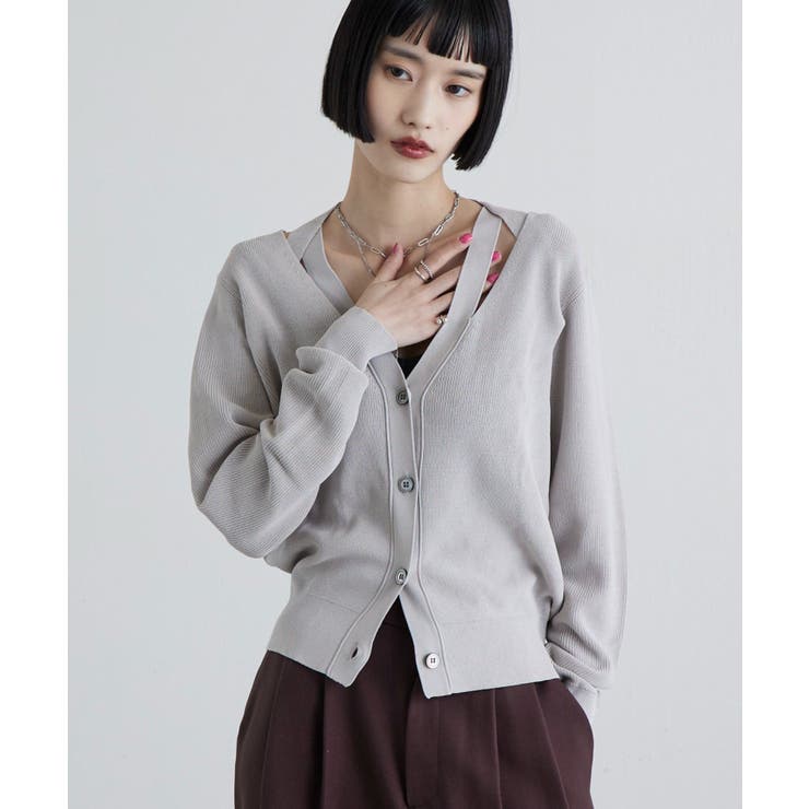 【Lui's】襟デザインVカーディガン | PAL GROUP OUTLET | 詳細画像8 