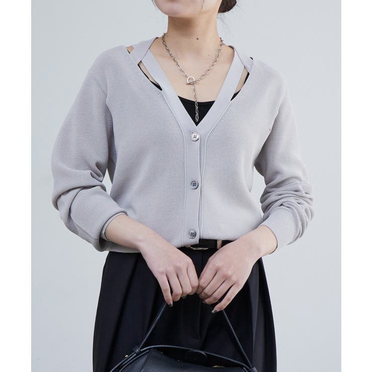 【Lui's】襟デザインVカーディガン | PAL GROUP OUTLET | 詳細画像12 