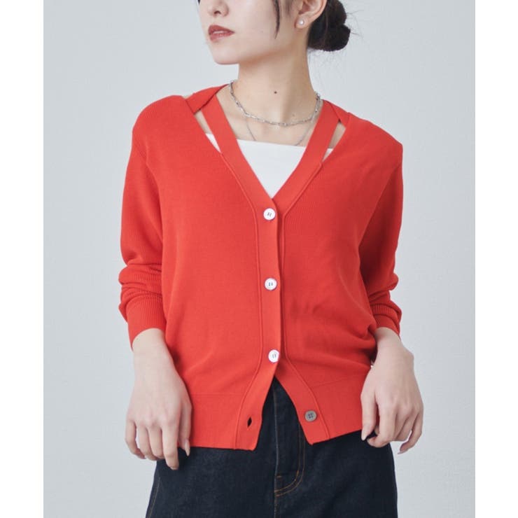 ORG | 【Lui's】襟デザインVカーディガン | PAL GROUP OUTLET