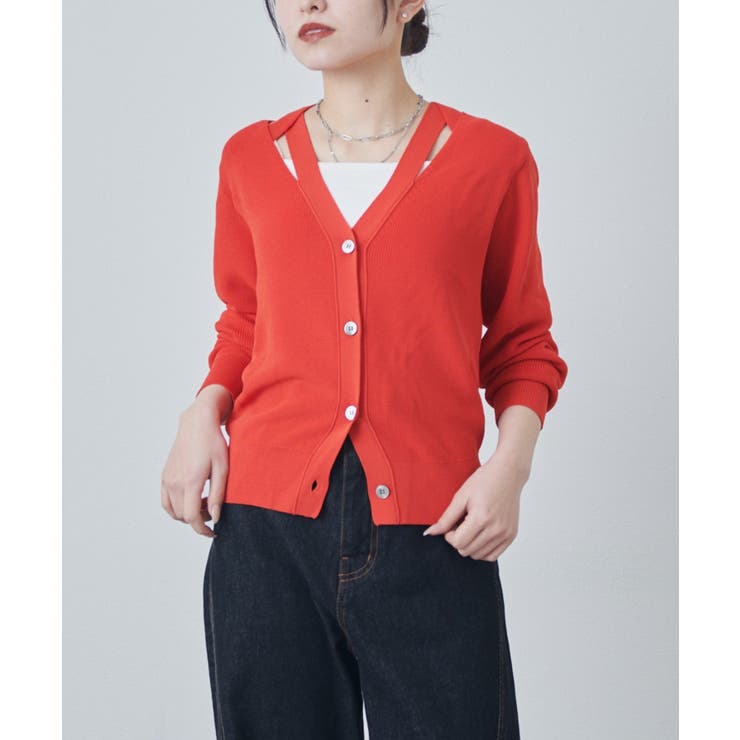 【Lui's】襟デザインVカーディガン | PAL GROUP OUTLET | 詳細画像18 