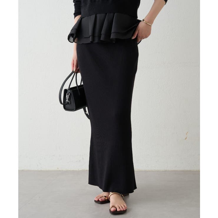 BK | 【Loungedress】リブセミフレアKNSK | PAL GROUP OUTLET