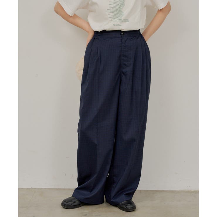 NVY | 【Kastane】TUCK EASY SLACKS | PAL GROUP OUTLET
