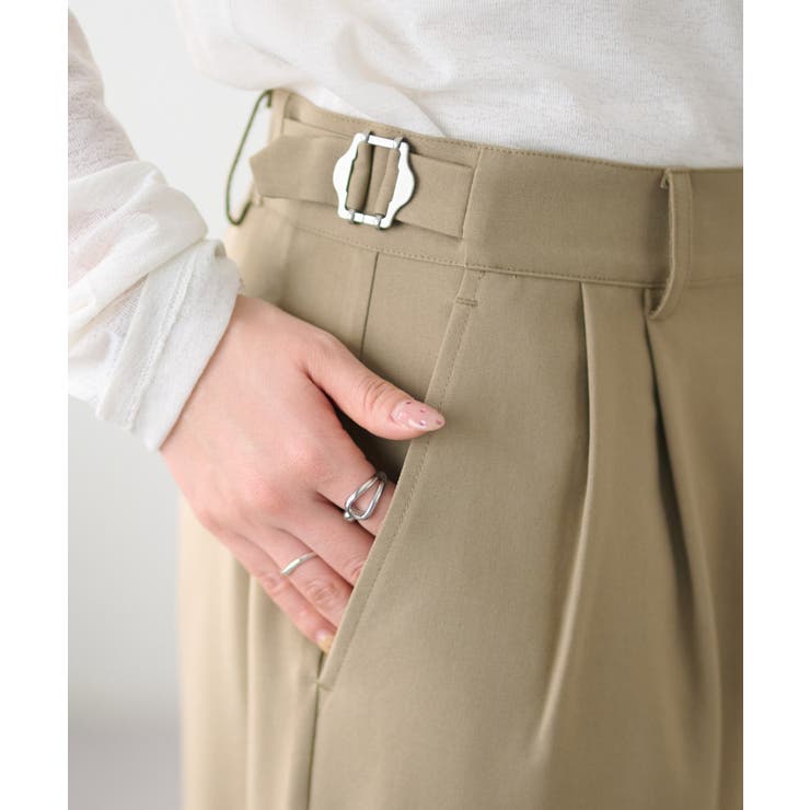 【Discoat】サイドベルト付きワイドパンツ | PAL GROUP OUTLET | 詳細画像9 