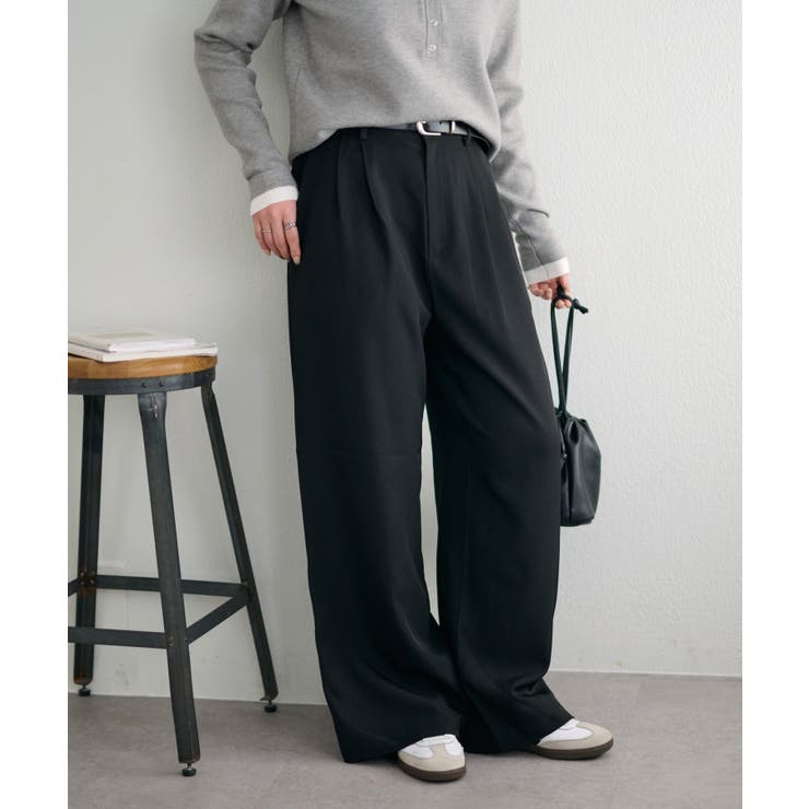 【Discoat】サイドベルト付きワイドパンツ | PAL GROUP OUTLET | 詳細画像13 