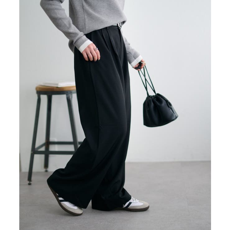 【Discoat】サイドベルト付きワイドパンツ | PAL GROUP OUTLET | 詳細画像14 
