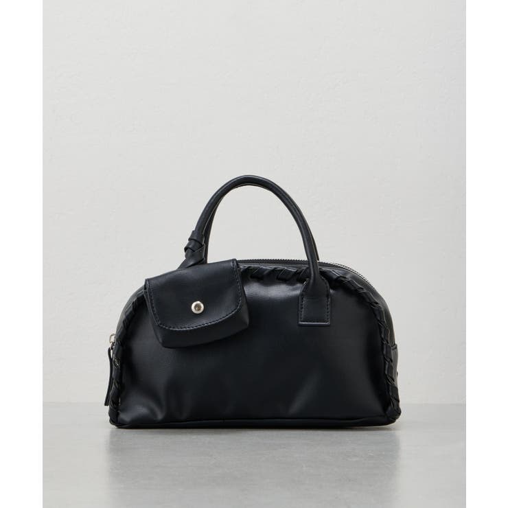 BLK/PU | 【Kastane】ケースチャーム付 ボストンバッグ | PAL GROUP OUTLET