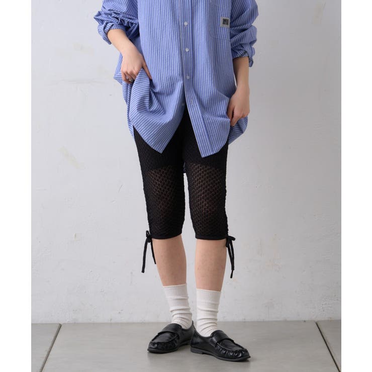 BLACK | 【CIAOPANIC TYPY】【willow】ニットレースサイドギャザー… | PAL GROUP OUTLET