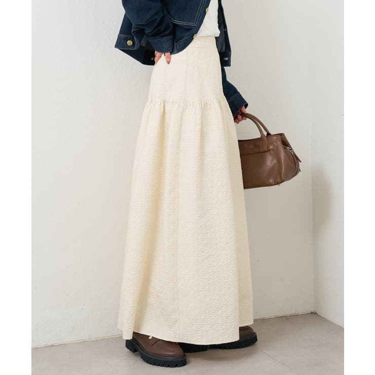 OFF | 【mystic】エンボスギャザースカート | PAL GROUP OUTLET