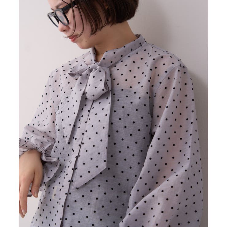 【CIAOPANIC TYPY】【willow】ボウタイ袖シャーリングシャツ | PAL GROUP OUTLET | 詳細画像1 