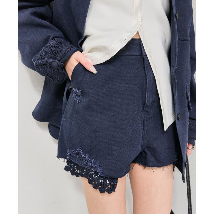 NVY | 【mystic】レースポケットショートパンツ | PAL GROUP OUTLET