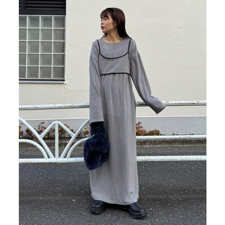 GRAY | 【CIAOPANIC TYPY】ビスチェ付きフリースボーダーアソートワンヒ… | PAL GROUP OUTLET