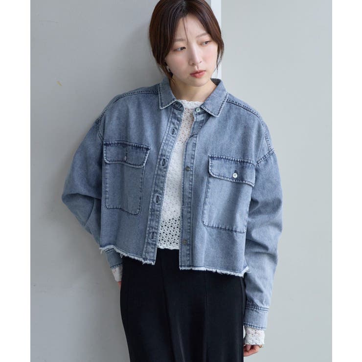 BLU | 【SHENERY】デニムオーバーショートシャツ | PAL GROUP OUTLET