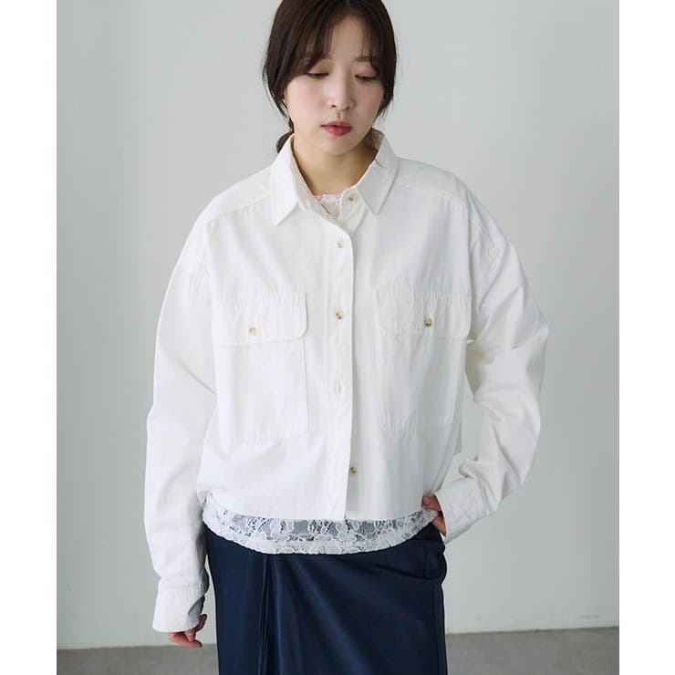 WHT | 【SHENERY】デニムオーバーショートシャツ | PAL GROUP OUTLET