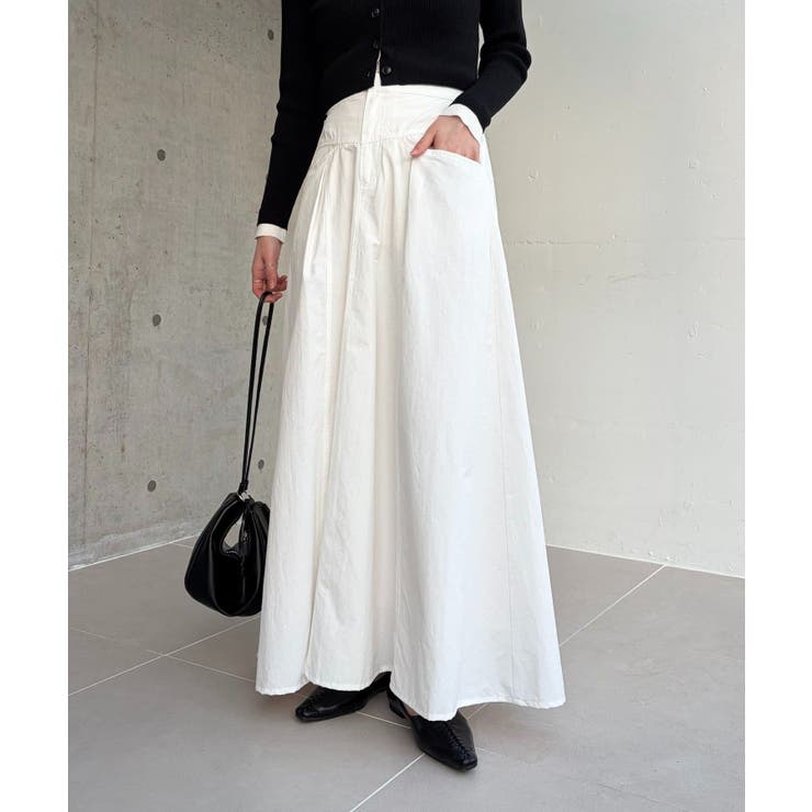 WHITE | 【CAPRICIEUX LE'MAGE】切替コットンフレアSK | PAL GROUP OUTLET