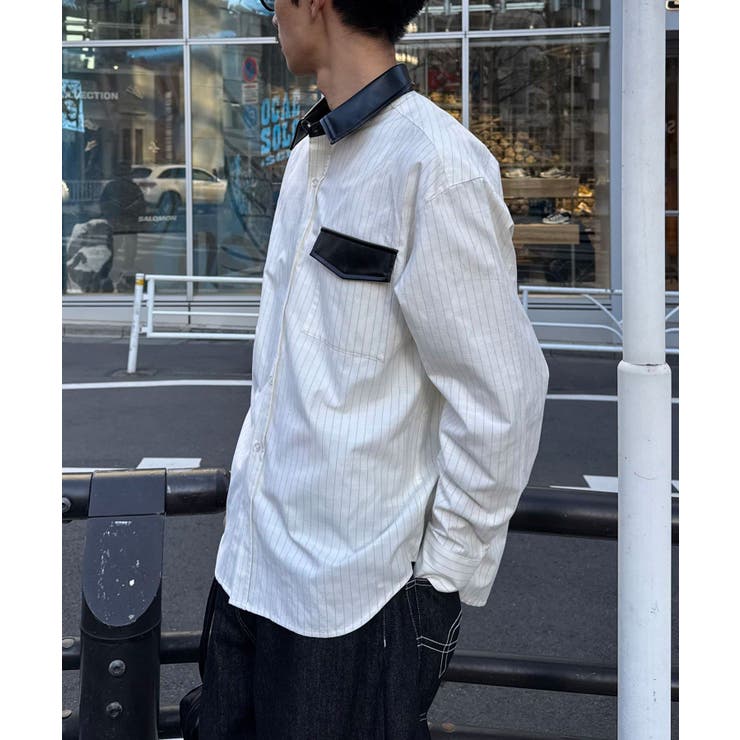 【Ciaopanic】レザー襟切替シャツ | PAL GROUP OUTLET | 詳細画像26 