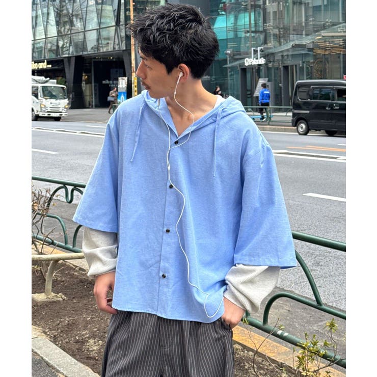 【Ciaopanic】ワッフル袖切替シャツパーカー | PAL GROUP OUTLET | 詳細画像1 