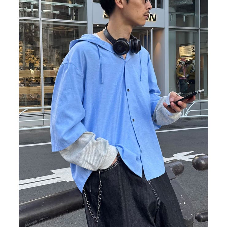 【Ciaopanic】ワッフル袖切替シャツパーカー | PAL GROUP OUTLET | 詳細画像2 