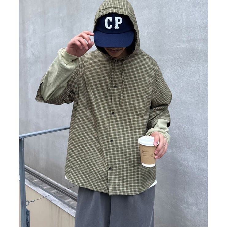 KHK | 【Ciaopanic】ワッフル袖切替シャツパーカー | PAL GROUP OUTLET