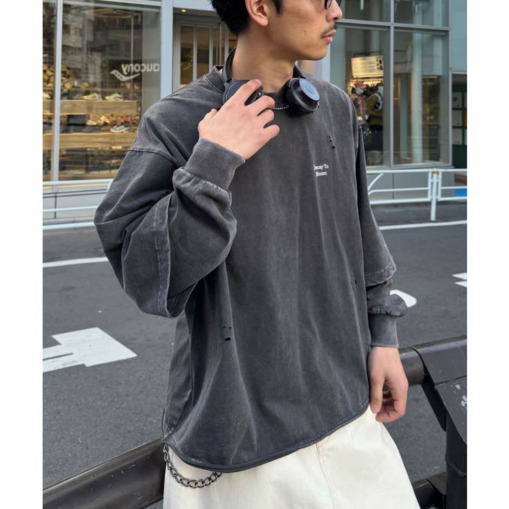 GRY | 【Ciaopanic】ピグメントレイヤードロンTEE | PAL GROUP OUTLET