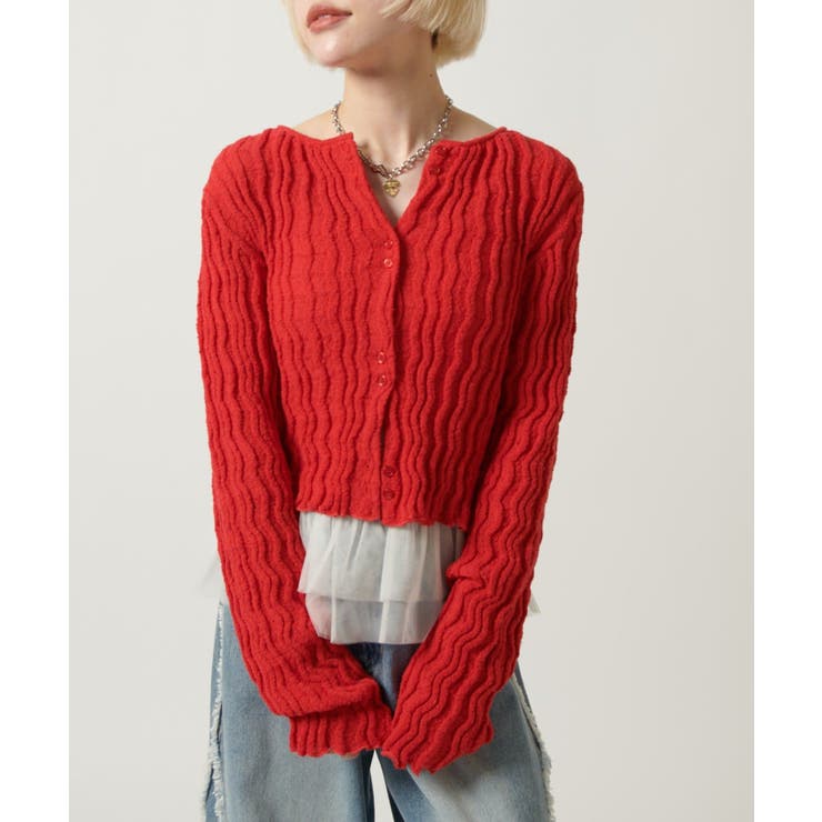 【w closet】ブークレショートカーディガン | PAL GROUP OUTLET | 詳細画像5 